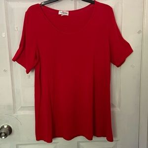 Zig Zag Stripe XL Red t-shirt for Women